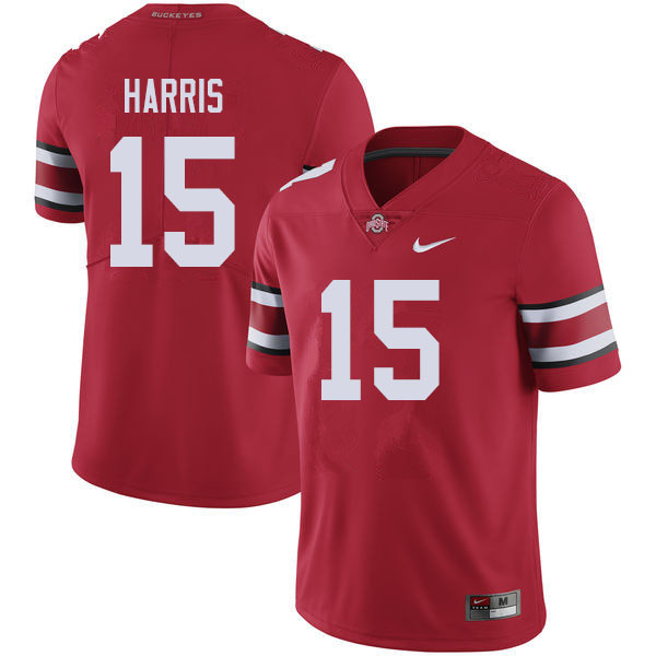 Men #15 Jaylen Harris Ohio State Buckeyes College Football Jerseys Sale-Red